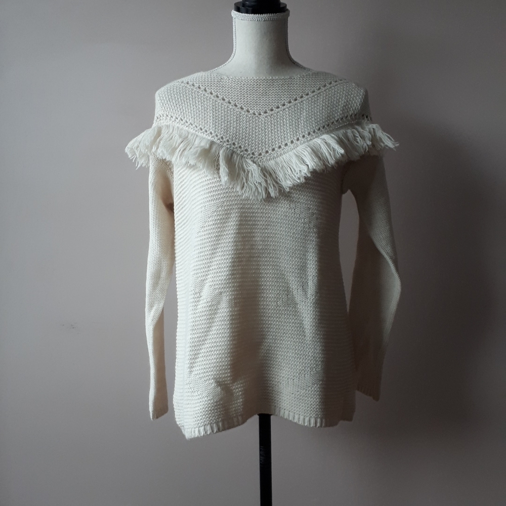 NWT Sinequanone Sweater with Fringe Detail